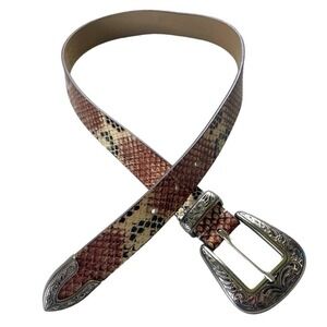 Urban Outfitters Faux Snakeskin and Silver Belt, Size Small, New Without Tags